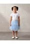 Girls Blue Ruffle Layered Mesh Skirt - 4