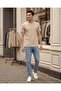 Men Beige Basic Solid T-Shirt - 5