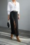 Women's Lace Detailed Slit Long Skirt