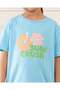 Girls Blue Printed T-Shirt - 5
