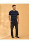 Men Black/Navy Printed T-Shirt - 2