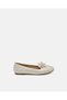 Senior Girls Gold Bow Trim Ballerinas