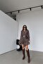 Shirt Collar Ruffled Premium Dress
