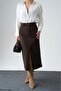 Women's Front Slit Midi Length Skirt - 2