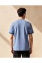 Men Blue Standup Collar Polo Shirt - 4