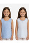 Girls Assorted Sleeveless Cotton Vest – 2 Pack