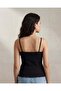 Women Black Strappy Lace Vest - 5