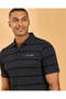 Men Black Jacquard Polo Shirt - 4