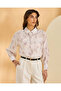 Women White Printed Button Front Blouse