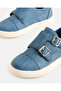 Boys Blue Denim Velcro Sneakers - 3