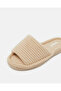 Women Taupe Textured Classic Mule Slipper - 3