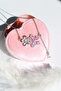 Steel dangle pink sakura necklace - 3