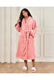 Pink Shawl Fleece Bathrobe (Xxl) - 4