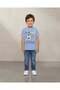 Boys Blue Printed T-Shirt - 4