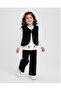 Girl's Vest, Shell Detailed Shirt, Linen Trousers 3-Piece Set / Size Options for 0-6 Years Old