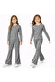 Girl's Smoked Modal Fabric Long Sleeve Double Set - 3