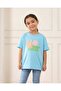 Girls Blue Printed T-Shirt - 2