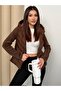 Asur Butik Women's Hooded Micro Filled Zr Model Coat