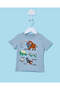 Infant Boys Grey T-Shirt and Beige Shorts Set - 2