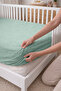 100% Organic Cotton 2 Layer Muslin Elastic Baby Sheet 80X130 cm |   Breathable Soft Crib Sheet - 2