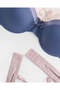 Women's 3-Pack Padded Plunge Bra with Sheen Tape Detail - 7