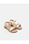 Girls Gold Diamante Backstrap Sandals - 2