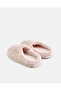 Women’s Pink Plush Closed-Toe Slippers - 3