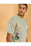 Men Green Embellished Terry T-Shirt - 4