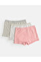 Women's 3 Pack Melange Boxer Briefs with Lace - 2