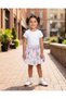 Girls Lilac Floral Satin Balloon Skirt - 2