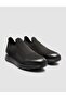Leather Detailed Black Summer Men's Knitwear Shoes - 2