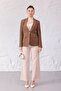 Women's Brown Comfort Fit Blazer Jacket - Comfortable Fit - 4
