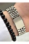 Premium Design Grande Luxury Series Metal Cord Double Calendar Men's Wristwatch-Wristband Gift - 4