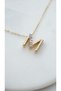 Minimal m Letter Necklace - 2