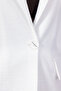 Women's White Blazer Jacket with Pocket Details - 6