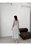 Balloon Sleeve Slit Dress - 8