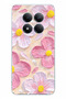 Redmi Note 15 Pro 5g Compatible Pink White Flowers Watercolor Printed Silicone Case