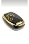 Honda Civic C-Rv Accord Jazz Compatible 2 Button Remote Control Case Auto Keychain Black Gold - 3
