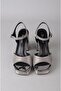 Seç 203 Platform Heelled Evening Dress Shoes (Heel 10.5cm - Platform cm) Platinum - 2