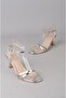 Seç 220 Band-Strapped Evening Dress Shoes (Heel Height:7.5 cm) Silver - 5