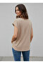 Women's Mink Crew Neck Plain Short Sleeve T-Shirt Nj94 - 3