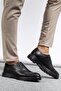 High-Soled, Patent Leather Black Shiny Men's Shoes - 4