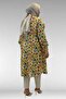 68014 Plus Size Hakimyaka Double Button Mango Tunic - Patterned Yellow - 6
