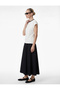 Linen Blend Slim Fit Crew Neck Asymmetrical Short Sleeve Detailed T-Shirt - 2