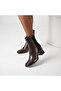 Berit Bitter Brown Leather & Suede Women's Boots – Tpu Non-Slip Serrated Sole – 21 cm - 2