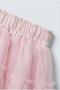 Girl's Cotton Glitter Tulle Sleeve Blouse and Layered Tulle Skirt Set - 4