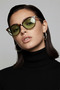 Alina Air Leopard Green Women's Sunglasses - 3