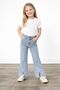 Girl's Trendy Model Slit Light Blue Jeans - 3