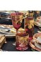 Esterhomedecor 6 Person 18 Piece Gold Gilding Processing Water Set Colorful It Is a Delicate Product ❗️