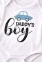 100% Cotton Dady's Boy Snap Fastener Unisex Baby Bodysuit - 3